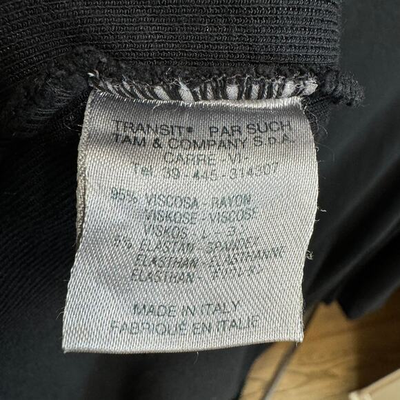 Transit Par Such Cowl-Neck Knit Tunic Sweater Top Black Large - Picture 9 of 11